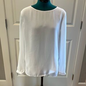 Banana Republic Sheer White Blouse